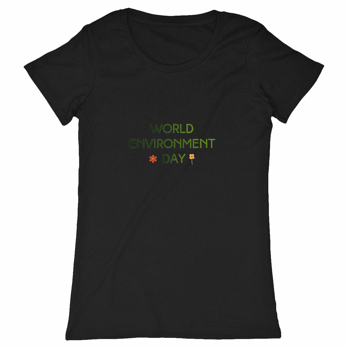 T-shirt Femme Classique : Célébrez la Journée Mondiale de l'Environnement - face_noir