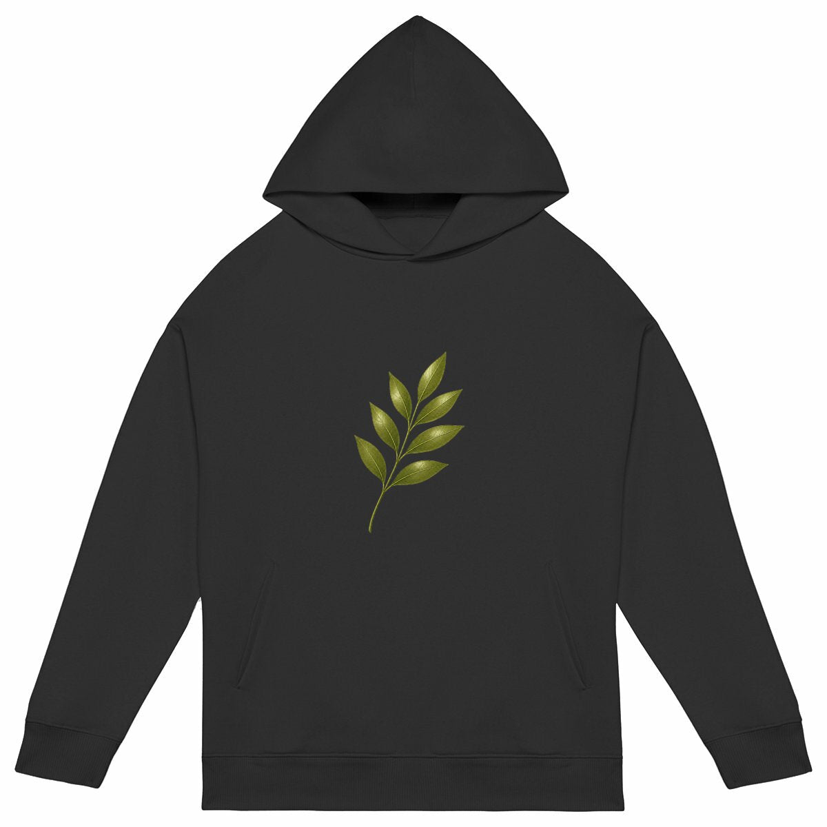 Sweat à capuche Unisexe Oversized - Éveillez votre amour pour la nature - face_noir