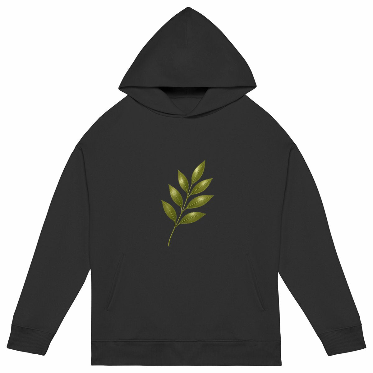 Sweat à capuche Unisexe Oversized - Nature Fragile - face_noir