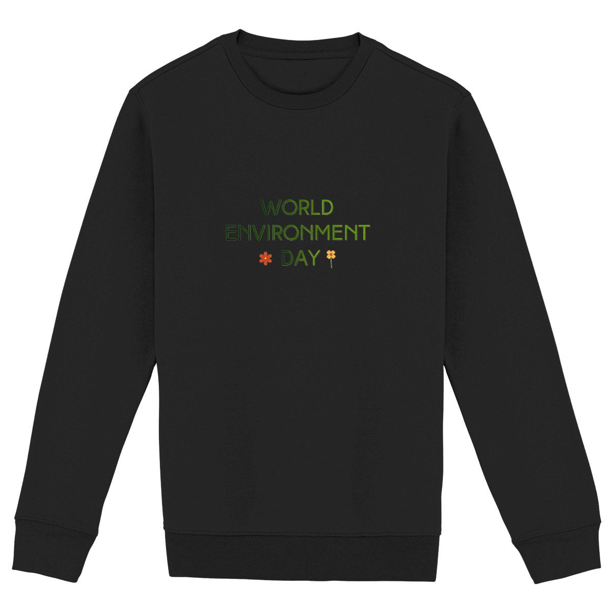 Sweat-shirt Epais Unisexe - Célébrez la Journée Mondiale de l'Environnement - face_noir