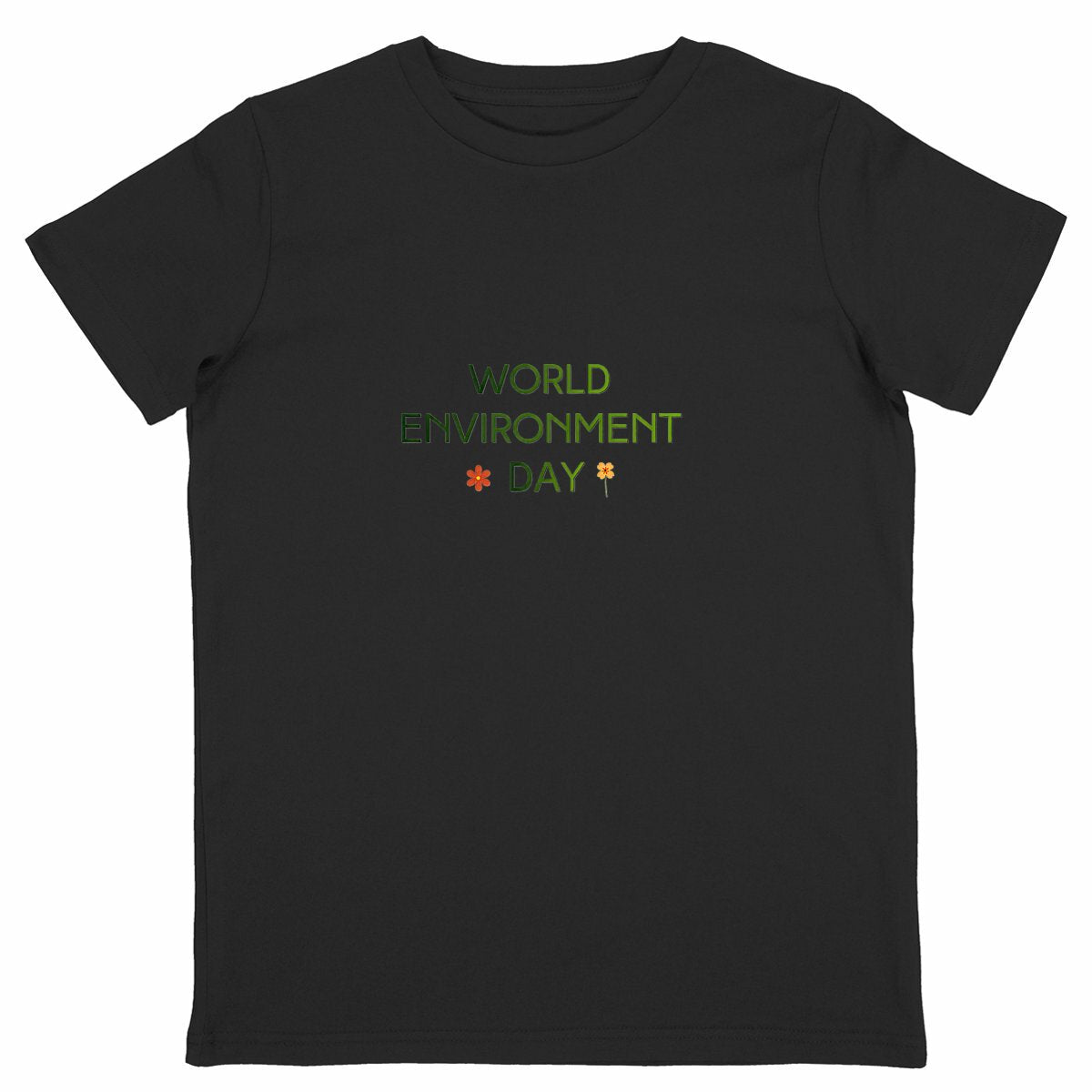T-shirt Enfant Léger - Célébrez la Journée Mondiale de l'Environnement - face_noir