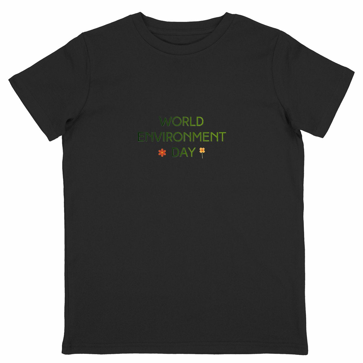 T-shirt Enfant Léger - Célébrez la Journée Mondiale de l'Environnement - face_noir