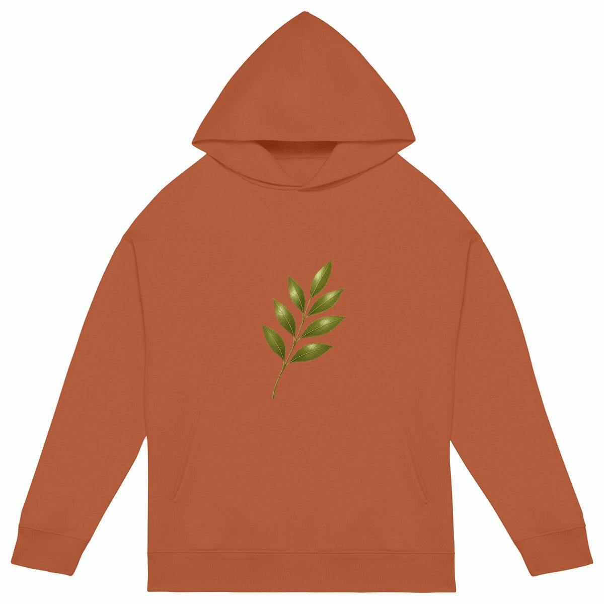Sweat à capuche Unisexe Oversized - Nature Fragile - face_orange