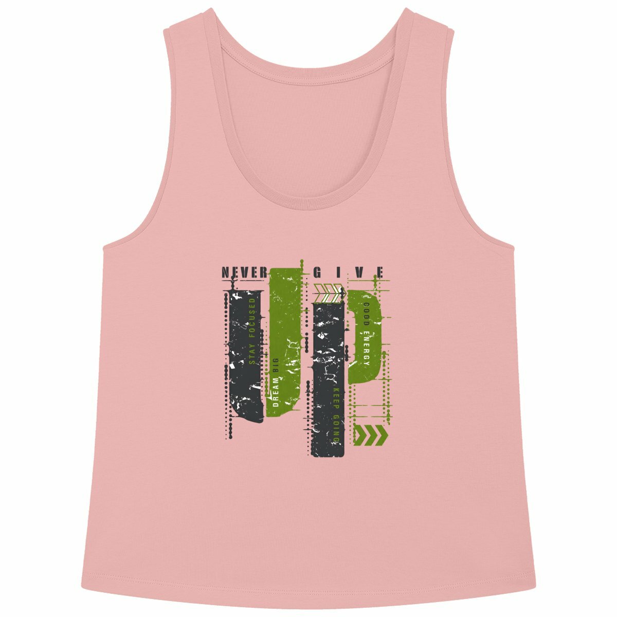 Débardeur Femme Ample - Élégance en Gris et Vert Olive - face_rose