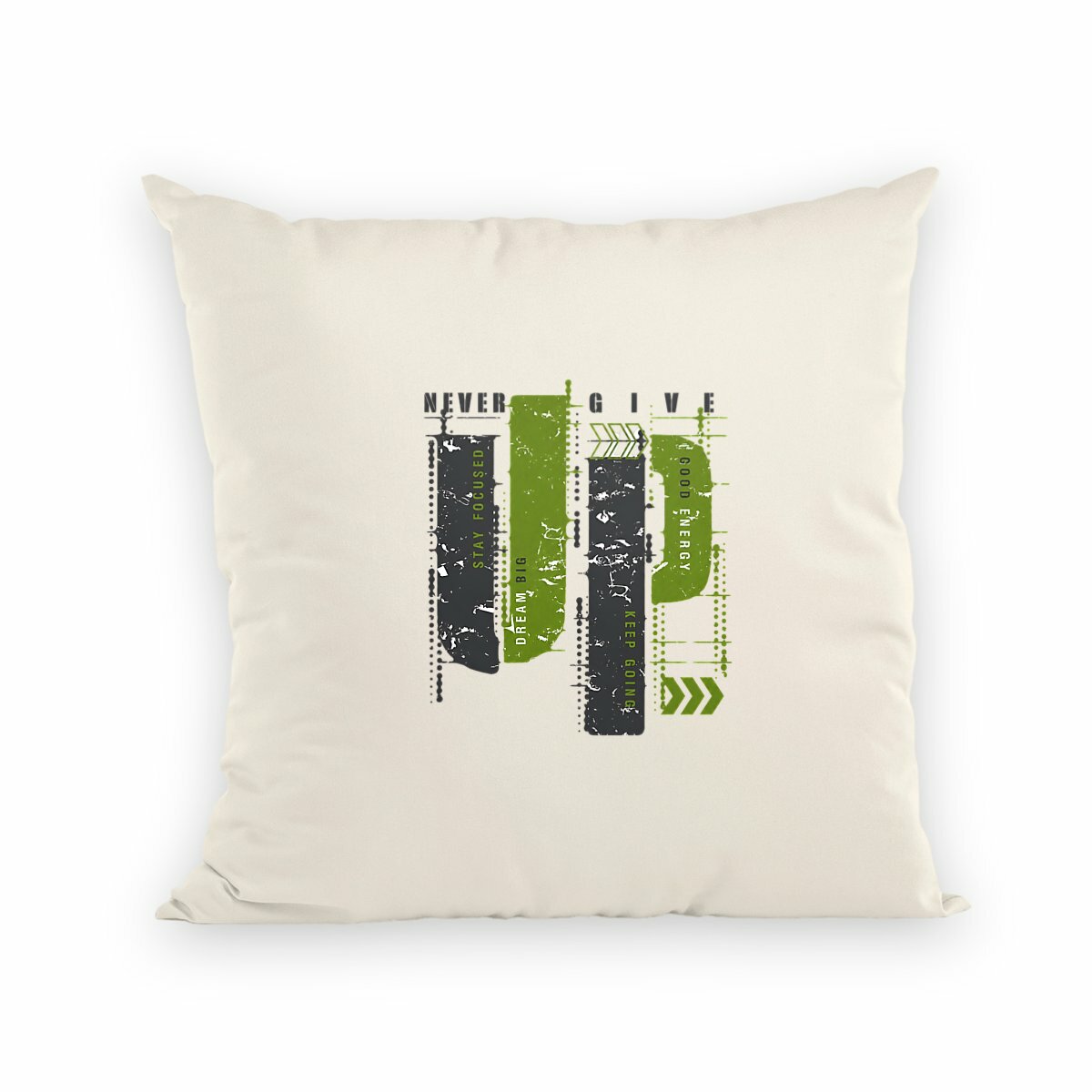 Coussin Gris et Vert Olive – Élégance Naturelle à Votre Intérieur - recto_naturel