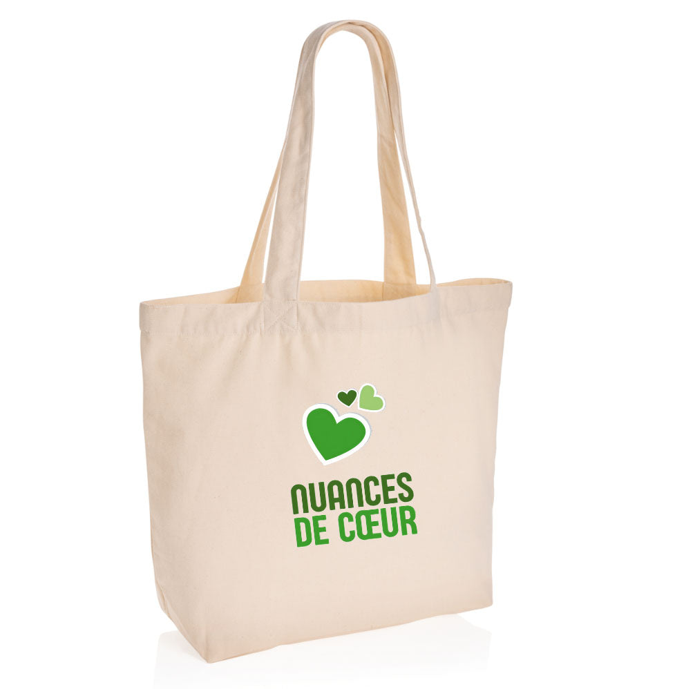 Shopping bag - Nuances de coeur vert pour un style écoresponsable