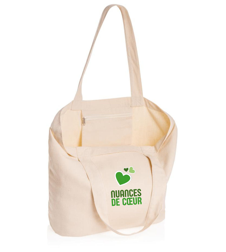 Shopping bag - Nuances de coeur vert pour un style écoresponsable