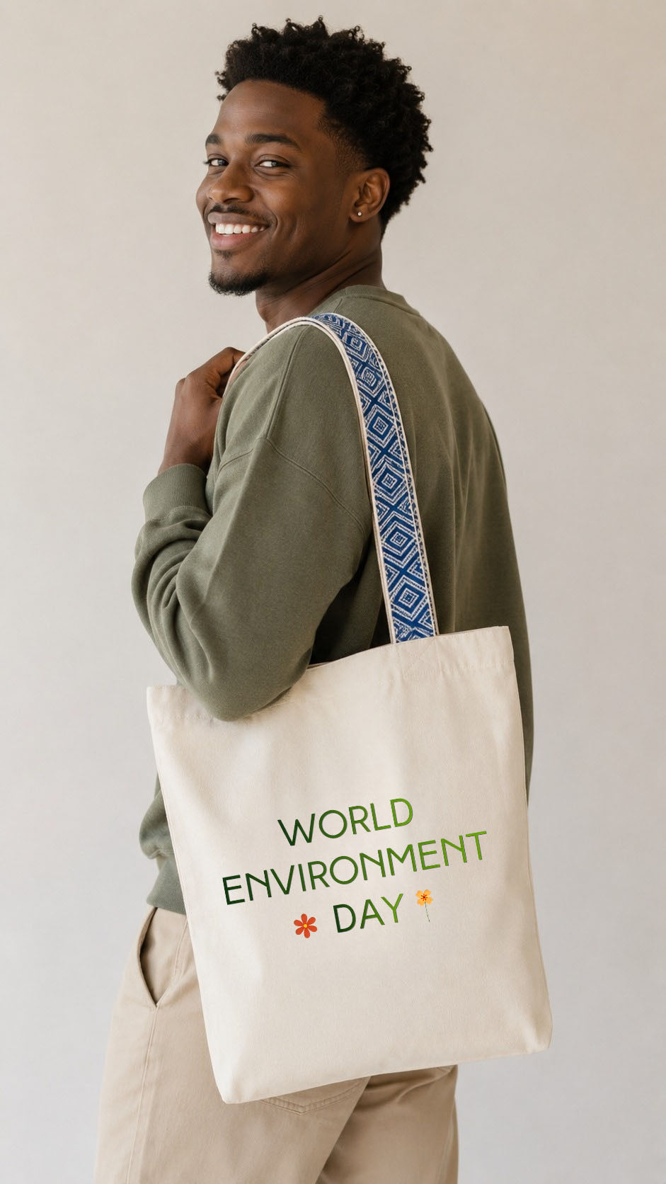 Totebag ethnique - Célébrez la Journée mondiale de l'environnement