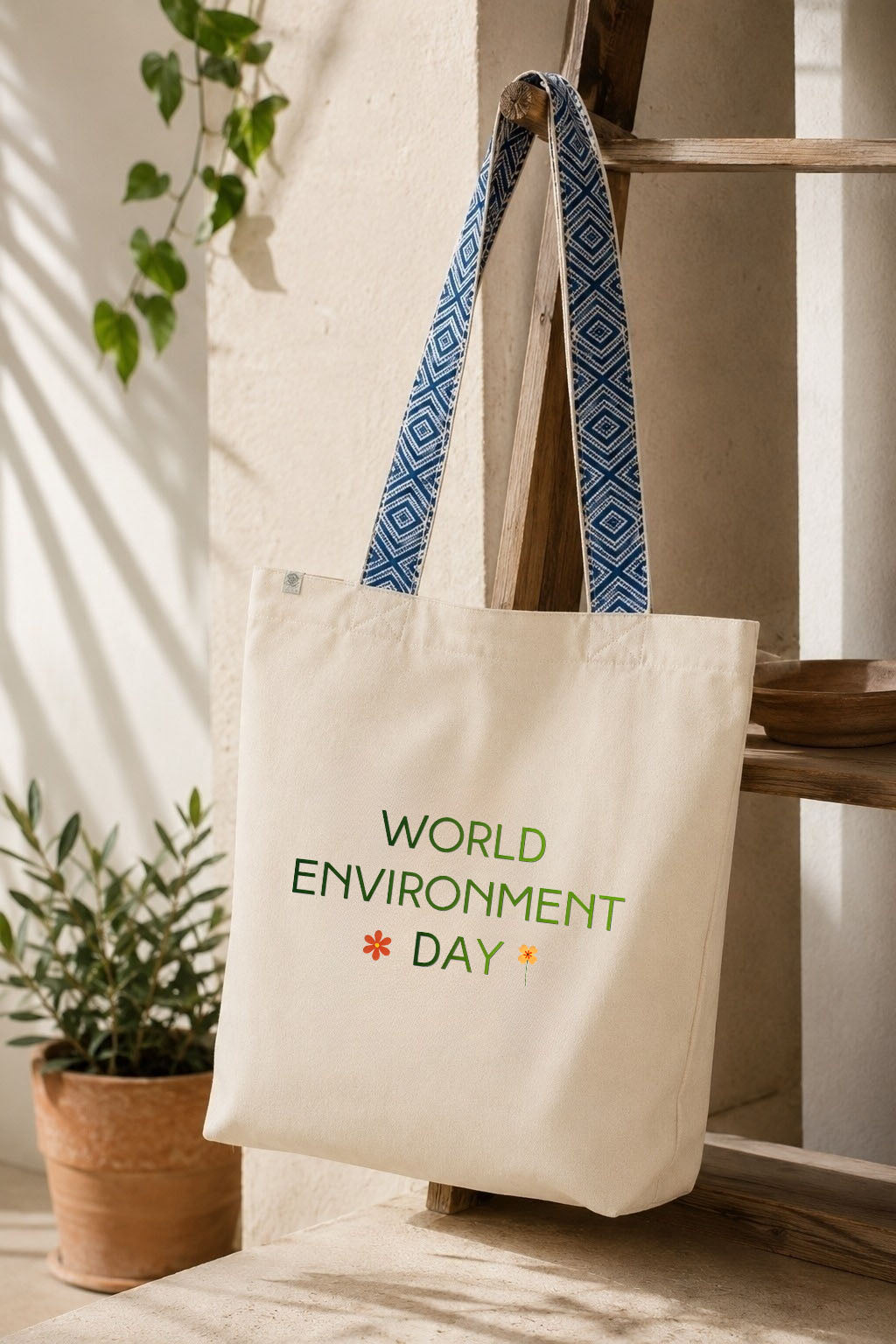 Totebag ethnique - Célébrez la Journée mondiale de l'environnement